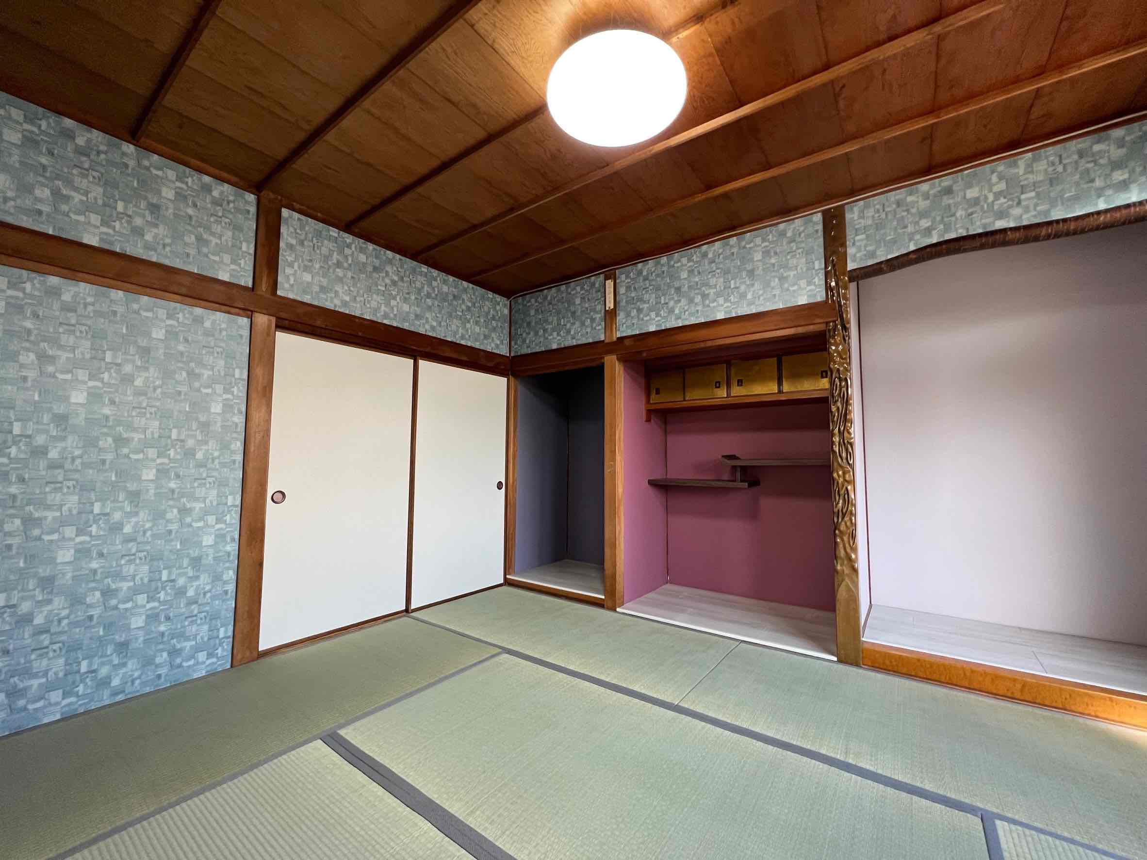 茨木市 壁紙でモダンな印象に変わる 和室リフォーム 茨木でリフォーム 新築を得意とする 有 山川工務店一級建築事務所